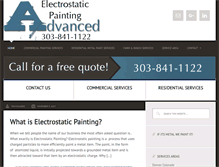 Tablet Screenshot of advancedelectrostaticpainting.com